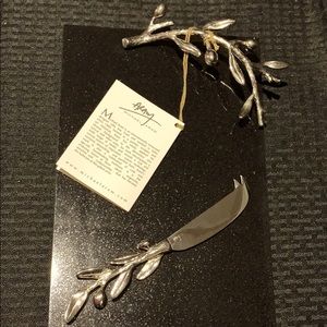 Michael Aram Olive Branch Collection cheese plate
